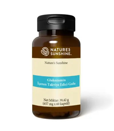 Kapsüllü kavanoz. Glukozamin NSP (Glucosamine) İçeren Takviye Edici Gıda. Ürün kodu: 903