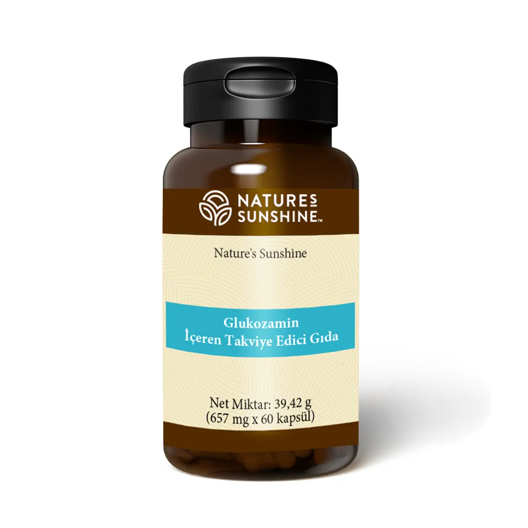 903-Glukozamin Kapsüllü kavanoz. Glukozamin NSP (Glucosamine) İçeren Takviye Edici Gıda. Ürün kodu: 903
